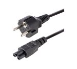 StarTech.com Câble d'Alimentation pour Ordinateur Portable de 3m - Prise EU vers Connecteur C5, 2,5A 250V - Cordon d'Alimentation Clover Leaf/Mickey Mouse - Cordon Alimentation PC Portable