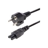 StarTech.com Câble d'Alimentation pour Ordinateur Portable de 3m - Prise EU vers Connecteur C5, 2,5A 250V - Cordon d'Alimentation Clover Leaf/Mickey Mouse - Cordon Alimentation PC Portable