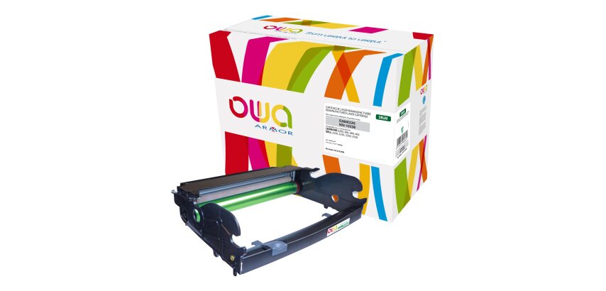 Tambour remanufacturé OWA - standard - Noir - pour LEXMARK E260X22G, DELL 593-10338