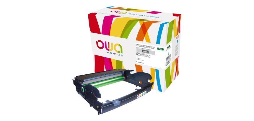 Tambour remanufacturé OWA - standard - Noir - pour LEXMARK E260X22G, DELL 593-10338