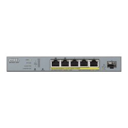 Zyxel GS1350-6HP-EU0101F commutateur réseau Géré L2 Gigabit Ethernet (10/100/1000) Connexion Ethernet, supportant l'alimentation via ce port (PoE) Gris