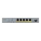Zyxel GS1350-6HP-EU0101F commutateur réseau Géré L2 Gigabit Ethernet (10/100/1000) Connexion Ethernet, supportant l'alimentation via ce port (PoE) Gris