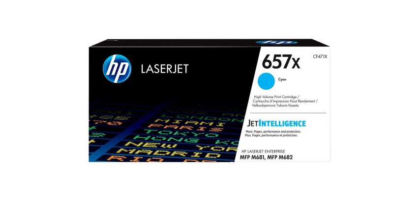 HP Cartouche de toner cyan 657X LaserJet grande capacité authentique