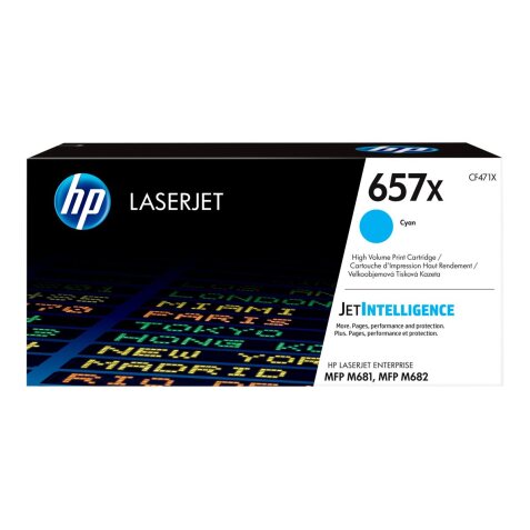 HP 657X - Hohe Ergiebigkeit - Cyan - original - LaserJet - Tonerpatrone (CF471X)