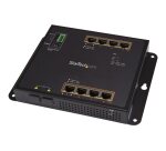 StarTech.com Switch Industriel POE+ Gigabit Ethernet 8 ports - 2 connexions MSA SFP - 30W - Switch Gbe Haute Puissance L2 adminstrable renforcé - Fixation murale Rail DIN IP-30/ -40C° à 75C°