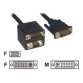 MCL Adapteur EN Cable DVI-I M / HD15 FM + DVI-I FM câble DVI 0,2 m Noir