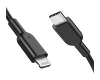 DLH CABLE USB-C VERS APPLE LIGHTNING CERTIFIE MFI 1M 3.25A 65W MAX NOIR