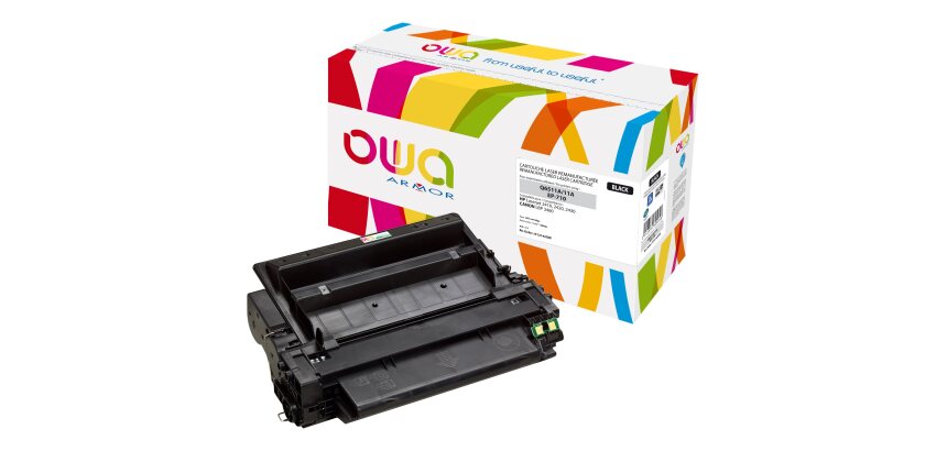Toner remanufacturé OWA - standard - Noir - pour HP Q6511A, CANON 710