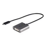 StarTech.com Adaptateur USB C vers DVI - Adaptateur Dongle USB-C vers DVI-D 1920x1200p - USB Type C vers Écrans/Affichages DVI - Convertisseur Graphique - Compatible Thunderbolt 3 - Câble Intégré 30cm