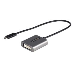 StarTech.com Adaptateur USB C vers DVI - Dongle Adaptateur USB-C vers DVI-D 1920x1200p - Écran/Moniteur USB Type C vers DVI - Convertisseur Vidéo - Compatible Thunderbolt 3 - Câble Attaché de 30,4cm de long - Version Améliorée de CDP2DVI