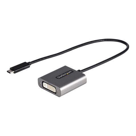StarTech.com Adaptateur USB C vers DVI - Adaptateur Dongle USB-C vers DVI-D 1920x1200p - USB Type C vers Écrans/Affichages DVI - Convertisseur Graphique - Compatible Thunderbolt 3 - Câble Intégré 30cm