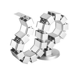 StarTech.com Goulotte passe-câbles avec vertèbres - Gestionnaire de câbles réglable avec quatre conduits et une base lestée