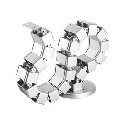 StarTech.com Goulotte passe-câbles avec vertèbres - Gestionnaire de câbles réglable avec quatre conduits et une base lestée