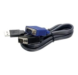 Trendnet 1.8m USB/VGA câble kvm Noir 1,8 m