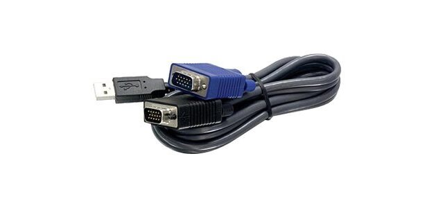Trendnet 1.8m USB/VGA câble kvm Noir 1,8 m