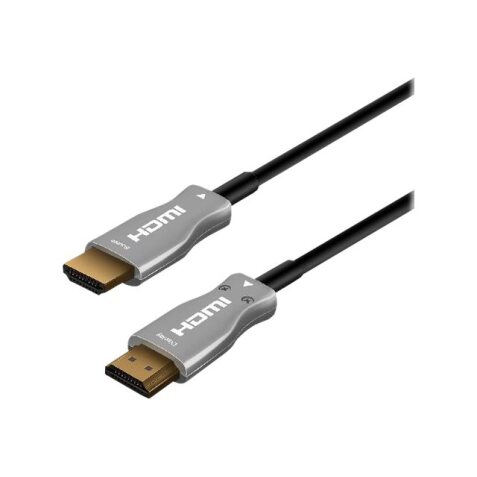 MCL MC385FO-20M câble HDMI HDMI Type A (Standard) Noir, Argent