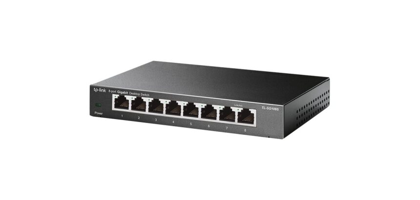 TP-Link Omada TL-SG108S commutateur réseau Non-géré Gigabit Ethernet (10/100/1000) Noir