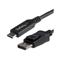 StarTech.com Câble USB-C vers DisplayPort 1.4 de 1,8m - Câble Adaptateur Vidéo 4K/5K/8K USB Type-C vers DP 1.4 Alt Mode - HBR3/HDR/DSC - Câble d'Écran DP 8K 60Hz pour USB-C/Thunderbolt 3