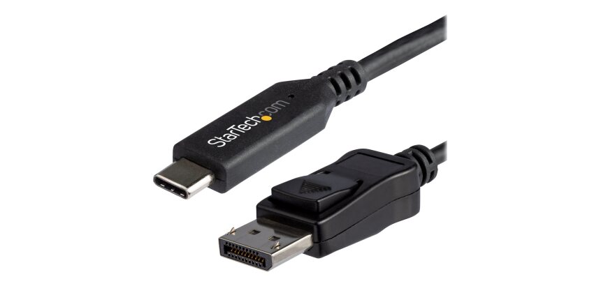 StarTech.com Câble USB-C vers DisplayPort 1.4 de 1,8m - Câble Adaptateur Vidéo 4K/5K/8K USB Type-C vers DP 1.4 Alt Mode - HBR3/HDR/DSC - Câble d'Écran DP 8K 60Hz pour USB-C/Thunderbolt 3