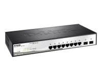 D-Link DGS-1210-10 Géré L2 Gigabit Ethernet (10/100/1000) 1U Noir, Gris