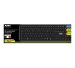Port Designs 900903 clavier Maison RF sans fil + Bluetooth AZERTY Français Noir