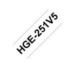 Brother HGE-251V5 - laminiertes Band - 5 Kassette(n) - Rolle (2,4 cm x 8 m)