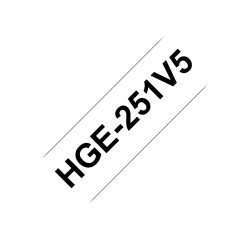 Brother HGE-251V5 - gelamineerde tape - 5 cassette(s) - Rol (2,4 cm x 8 m)