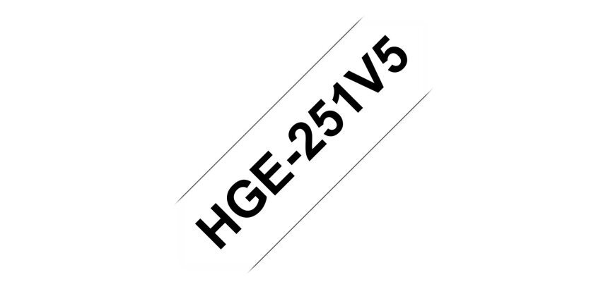 Brother HGE-251V5 - laminated tape - 5 cassette(s) - Roll (2.4 cm x 8 m)