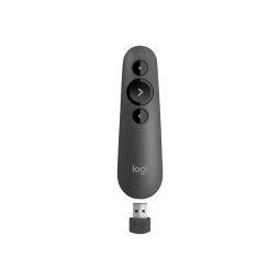 Logitech R500 Draadloze presenter Bluetooth/RF Grijs