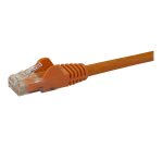 StarTech.com Câble réseau Cat6 UTP sans crochet de 10 m - Cordon Ethernet RJ45 anti-accroc - M/M - Orange