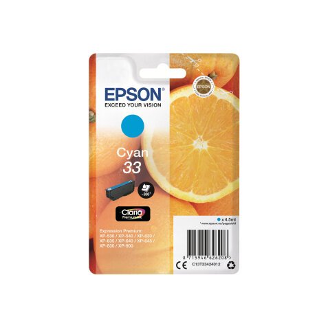 Epson 33 - cyan - original - ink cartridge