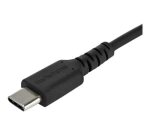 StarTech.com Câble de Charge Rapide USB-C de 1m, Robuste, Charge et Synchronisation, 60W (3A) PD, USB 2.0, Gaine TPE Noire et Fibre d'Aramide - Cordon de Charge USB C