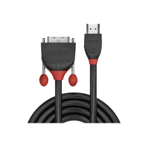 Lindy 36274 câble vidéo et adaptateur 5 m HDMI Type A (Standard) DVI-D Noir