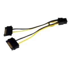 StarTech.com Câble adaptateur d'alimentation SATA vers carte vidéo PCI Express 6 broches de 15 cm