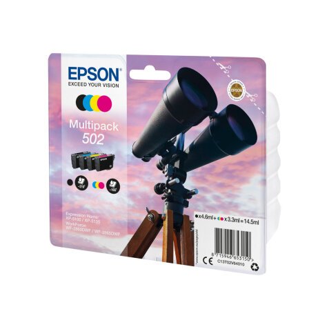 Epson 502 Multipack - 4-pack - black, yellow, cyan, magenta - original - ink cartridge