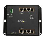 StarTech.com Switch Industriel POE+ Gigabit Ethernet 8 ports - 2 connexions MSA SFP - 30W - Switch Gbe Haute Puissance L2 adminstrable renforcé - Fixation murale Rail DIN IP-30/ -40C° à 75C°