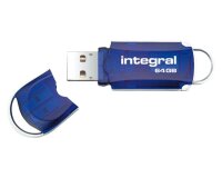 Integral INFD64GBCOU lecteur USB flash 64 Go USB Type-A 2.0 Bleu, Argent