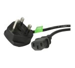 StarTech.com Câble d'Alimentation PC 3 m- Prise de Secteur UK - IEC 320 C13 vers BS 1363