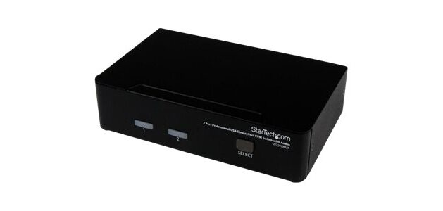 StarTech.com Commutateur KVM 2 Ports DisplayPort, USB et Audio - Switch KVM - 2560x1600