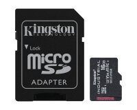 Kingston Technology Carte 16GB microSDHC Industrielle C10 A1 pSLC + adaptateur SD