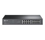 TP-Link TL-SG1016PE Géré L2 Gigabit Ethernet (10/100/1000) Connexion Ethernet, supportant l'alimentation via ce port (PoE) 1U Noir