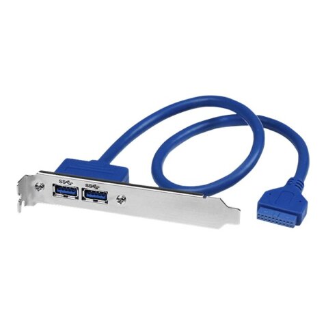 StarTech.com Adaptateur Carte Mère vers Plaque 2 Ports USB 3.0 A Femelle Encastré