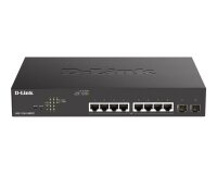 D-Link DGS-1100-10MPV2 Géré L2 Gigabit Ethernet (10/100/1000) Connexion Ethernet, supportant l'alimentation via ce port (PoE) 1U Noir