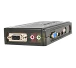 StarTech.com Kit commutateur noir KVM USB 4 ports avec audio et câbles