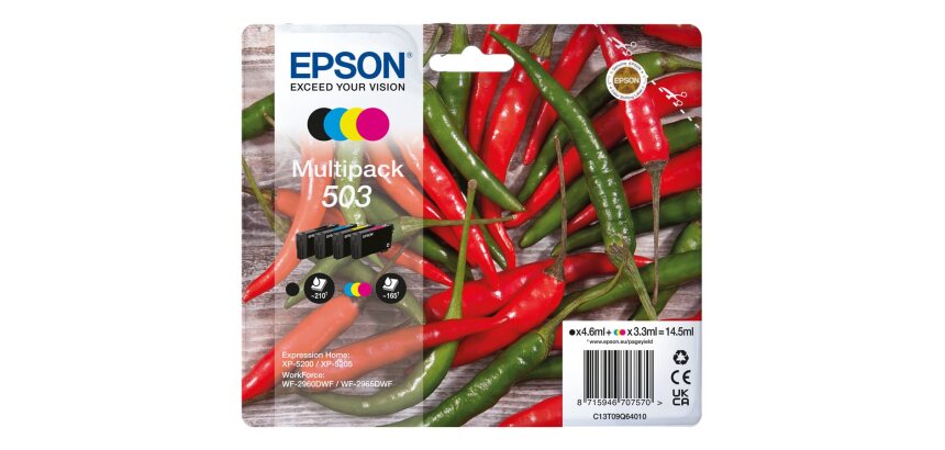 Epson 503 Multipack - pack de 4 - noir, jaune, cyan, magenta - original - cartouche d'encre