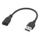 DLH CABLE ADAPTATEUR USB-C (F) VERS USB-A (M) - Longueur 22.5cm