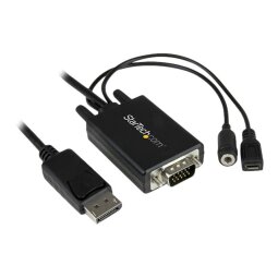 StarTech.com Câble adaptateur DisplayPort vers VGA de 2 m avec audio - M/M - 1920x1200 / 1080p