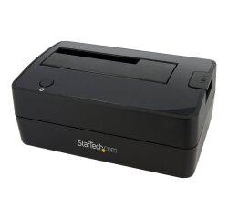 StarTech.com Station d'Accueil pour Disque Dur USB 3.0 à SATA à Baie Unique, Dock pour HDD USB 3.0 (5 Gbps), Docking Station pour HDD/SSD Externe 2,5/3,5" SATA I/II/III - Chargement par le Haut