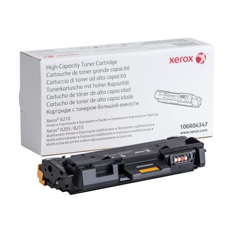 Xerox Cartouche de toner Noir de Grande capacité Imprimante ® B210, Imprimante multifonction ® B205?/? ® B215 (3000 pages) - 106R04347