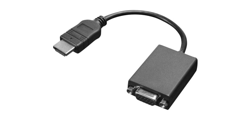 Lenovo HDMI / VGA 0,2 m Noir
